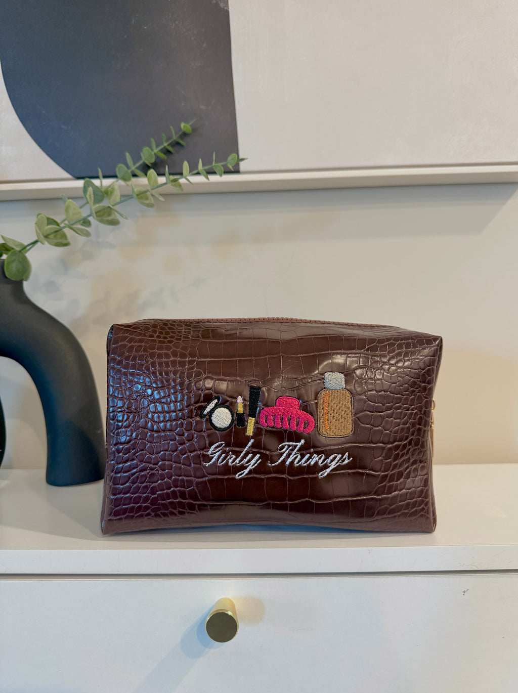 Brown Business Class Pouch
