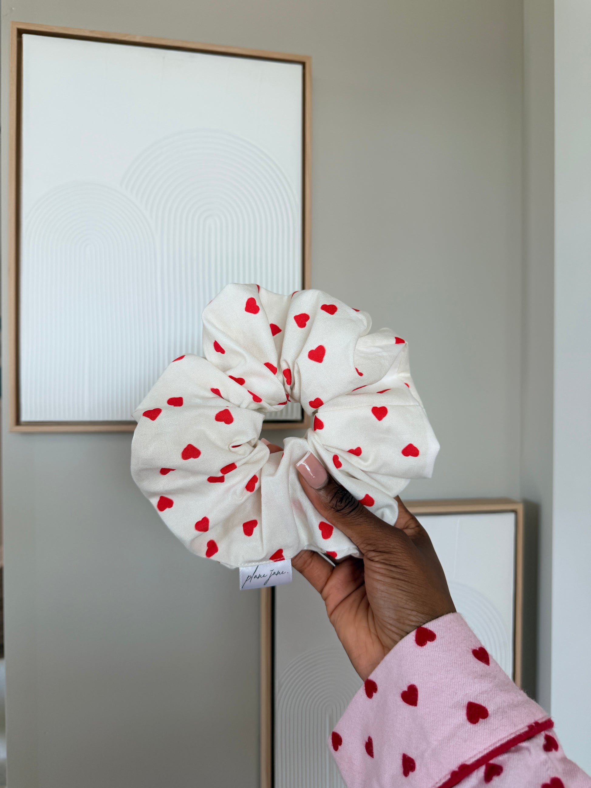 Red Hearts XL Scrunchie